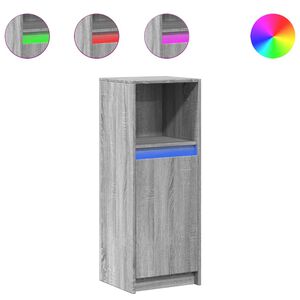 vidaXL Credenza con LED Grigio Sonoma 38x34x100cm in Legno Multistrato