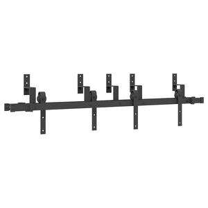 vidaXL Kit di Binari per Porte Scorrevoli 152,5 cm Acciaio Nero