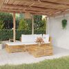 vidaXL Set Divani da Giardino 4 pz con Cuscini Legno Massello di Teak