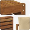 vidaXL Set divani 9 pcs Naturale e Beige Legno di Acacia Massello