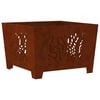 vidaXL Focolare Marrone 60 x 60 x 40 cm acciaio corten
