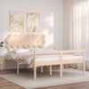 vidaXL Letto per Anziani con Testiera 140x190 cm in Legno Massello
