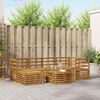 vidaXL Set divani Naturale Legno di Acacia Massello