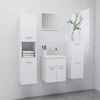 vidaXL Set Mobili da Bagno Bianco in Legno Multistrato