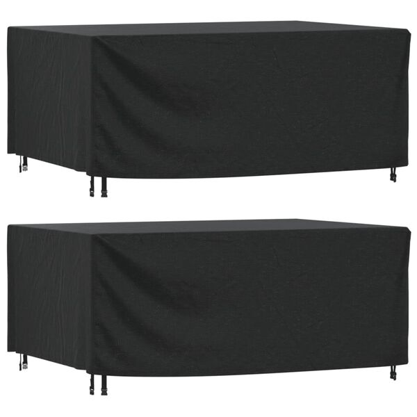 vidaXL Copri Mobili Giardino 2pz Nera 225x143x90 cm Impermeabile 420D