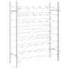vidaXL Portabottiglie per 48 Bottiglie Bianco in Metallo