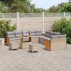 vidaXL Set Divano da Giardino 17 pcs Beige e Grigio Chiaro polyrattan