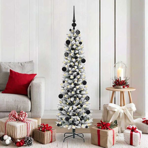 vidaXL Albero di Natale artificiale con 150 LED Bianco 150 cm