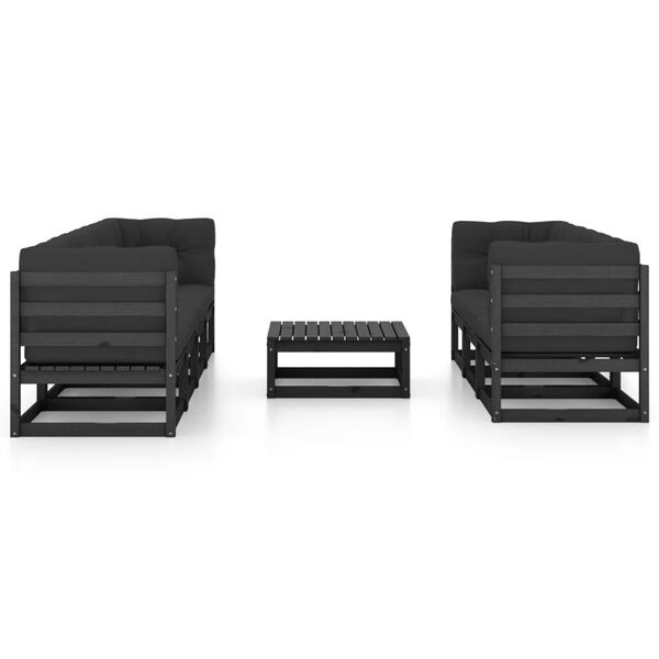 vidaXL Set Divani da Giardino 8 pz con Cuscini Legno Massello di Pino