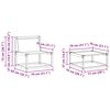 vidaXL Set di divani da esterno 4 pcs Grigio Naturale e Chiaro