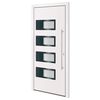 vidaXL Porta Ingresso Bianca 100x210 cm in Alluminio e PVC