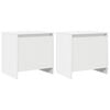 vidaXL Comodini 2 pz Bianchi 45x34x44,5 cm in Truciolato