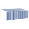 vidaXL Tenda retrattile Blu 350 x 200 cm Tessuto