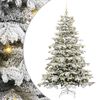 vidaXL Albero di Natale Artificiale con Rami Pieghevoli Bianco 210 cm