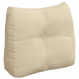 vidaXL Cuscino per Schiena Crema 60 x 24 x 50 cm Tessuto