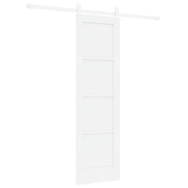 vidaXL Porta scorrevole ORKDAL Bianco 61 x 198,5 cm Pino massello