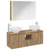 vidaXL Set di Armadi da Bagno 4 pcs Rovere Artigianale