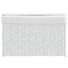 vidaXL Cesto Portabiancheria Coperchio Bianco 55,5x35x34 cm Polyrattan