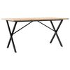 vidaXL Tavolo da Pranzo Telaio a X 140x80x75,5 cm Legno Pino e Acciaio