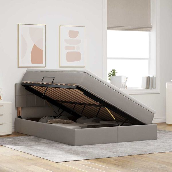 vidaXL Letto con contenitore e materasso Talpa 140 x 190 cm