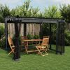 vidaXL Gazebo con Pareti in Rete Antracite 3x3 m in Acciaio