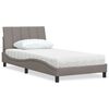 vidaXL Letto con Materasso Hanko Tortora 100x200 cm in Tessuto
