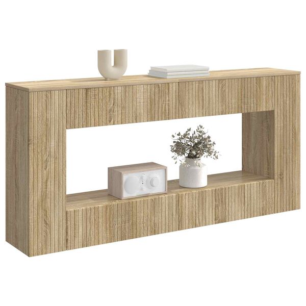 vidaXL Tavolo consolle Rigato Rovere Sonoma 155 x 29 x 74 cm