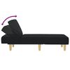 vidaXL Chaise Longue in Tessuto Nero