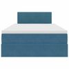 vidaXL Letto con Contenitore Blu Scuro 120 x 200 cm Velluto
