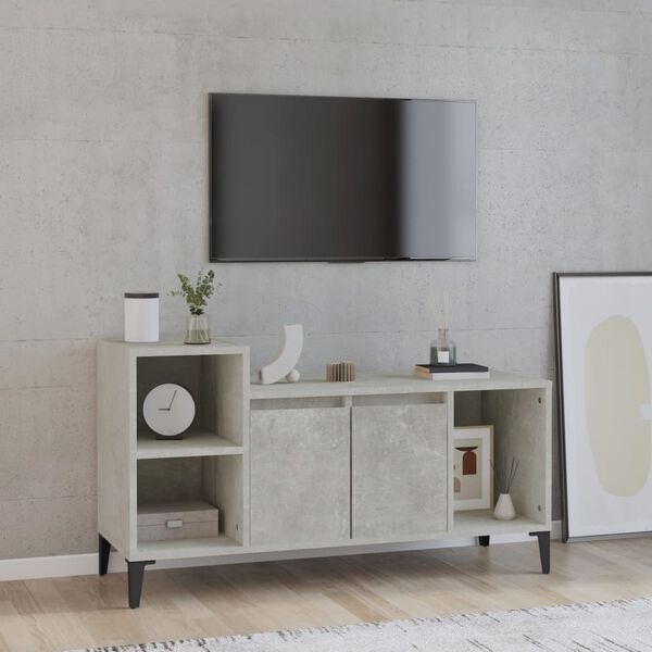 vidaXL Mobile per TV Grigio Cemento 100x35x55 cm Legno Multistrato