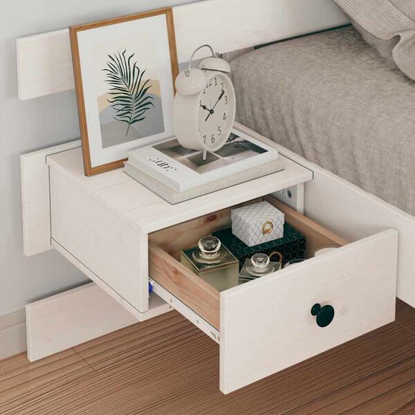 vidaXL Struttura del letto Bianco 100 x 200 cm Pino massello