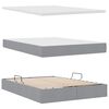 vidaXL Letto con contenitore e LED Grigio chiaro 140 x 200 cm Tessuto