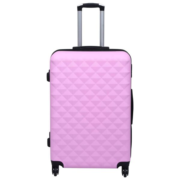 vidaXL Trolley a Custodia Rigida Rosa ABS