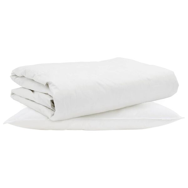 vidaXL Duvet Estivo con cuscino 2 pcs Bianco Piuma d'anatra
