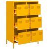 vidaXL Credenza Giallo Senape 68x39x101,5 cm in Acciaio