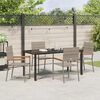 vidaXL Set da Pranzo per Giardino con cuscino 5 pcs Grigio polyrattan