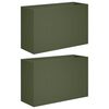 vidaXL Vaso da giardino 2 pz Verde Oliva 80 x 30 x 40 cm