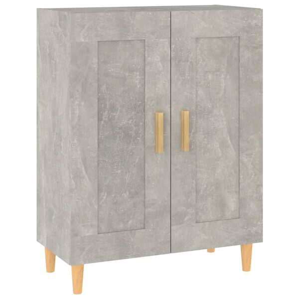 vidaXL Credenza Grigio Cemento 69,5x34x90 cm in Legno Multistrato