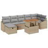 vidaXL Set Divano da Giardino 8 pcs Beige polyrattan