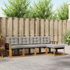 vidaXL Set di divani da esterno 5 pcs Grigio Naturale e Chiaro