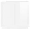 vidaXL Credenza Bianco Lucido 80x34x75 cm in Legno Multistrato