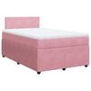 vidaXL Giroletto a Molle con Materasso Rosa 120x190 cm in Velluto