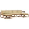 vidaXL Set di divani da esterno 6 pz Naturale e Beige