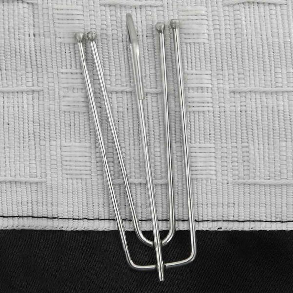 vidaXL Tende Oscuranti con Ganci Effetto Lino 2 pz Nere 140x175 cm