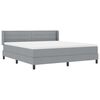 vidaXL Letto a molle Grigio chiaro 200 x 180 cm Poliestere