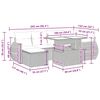 vidaXL Set Divani da Giardino 7 pz con Cuscini Beige in Polyrattan