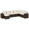 vidaXL Set Divani da Giardino 8 pz con Cuscini Marrone in Polyrattan