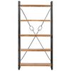 vidaXL Libreria a 5 Ripiani 90x30x180 cm in Legno Massello di Acacia