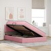vidaXL Letto con Contenitore con materasso Rosa 140 x 190 cm Velluto