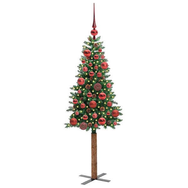 vidaXL Albero di Natale snodato con 150 LED con supporto Verde 150 cm